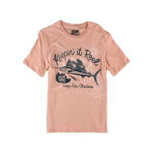No Borders Mens Keepin It Real Graphic T-Shirt, Pink, NWT